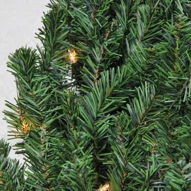 5' Pre-Lit Commercial Canadian Pine Artificial Christmas Wreath, Clear Lights